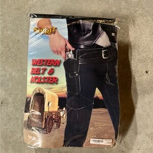 Black Western Belt & Holster Men